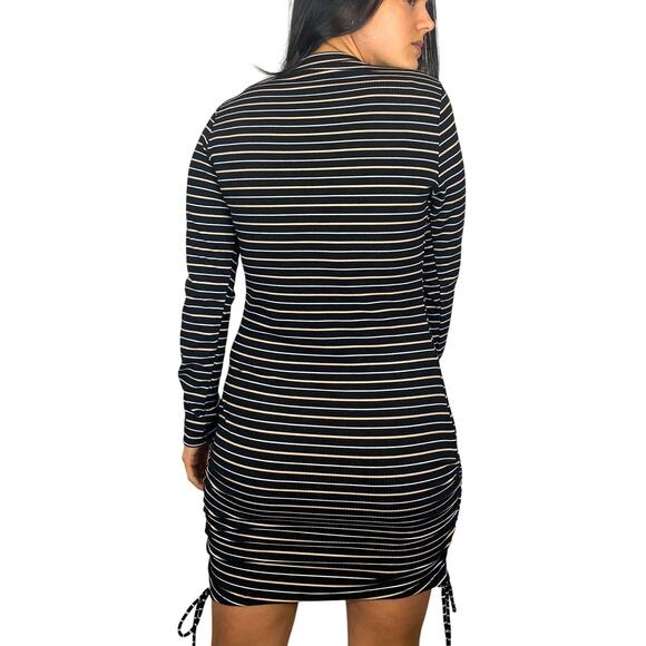 Abound Black Striped Bodycon Midi Dress - Picture 3 of 8